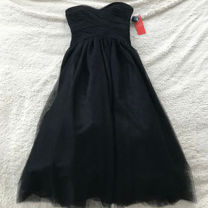 Monique Lhuillier Black Tulle Party Dress